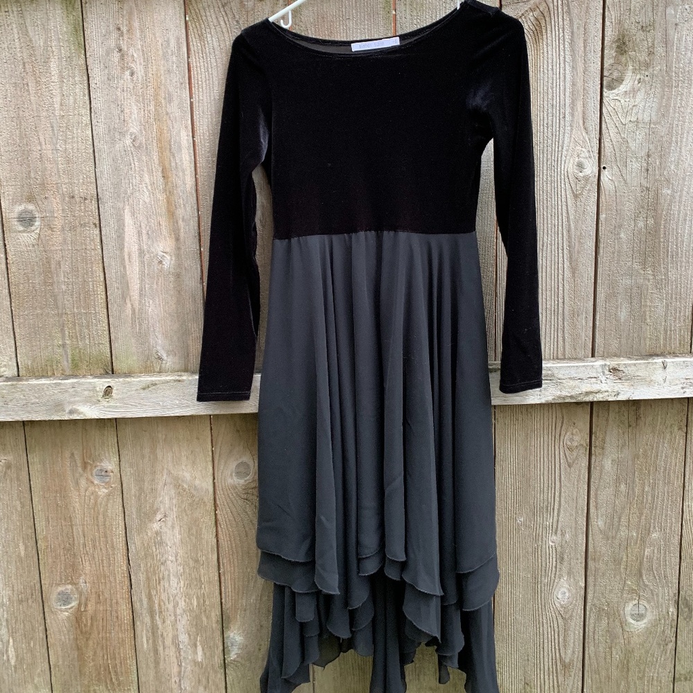 Sister Sam Girls Black Handkerchief Girls Dress